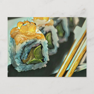 Cartão Postal Sushi japonês