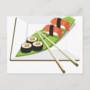 Cartão Postal Sushi Meal