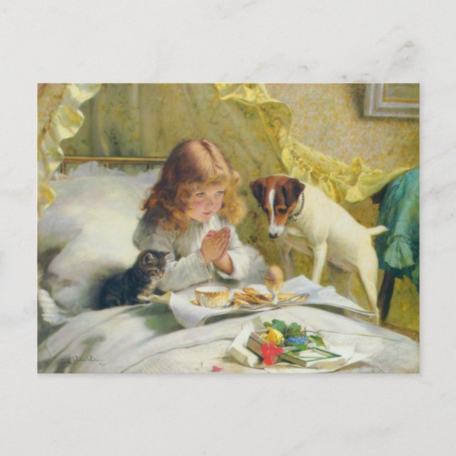 Cartão Postal Suspensa por Charles Burton Barber (Frente)