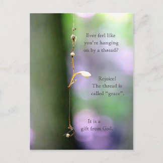 Cartão Postal Suspensão por uma linha