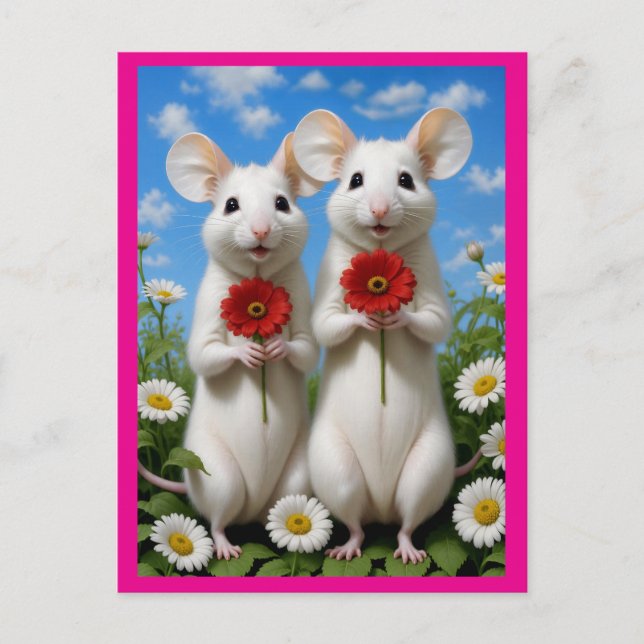 Cartão Postal süsse Mäuse (Frente)