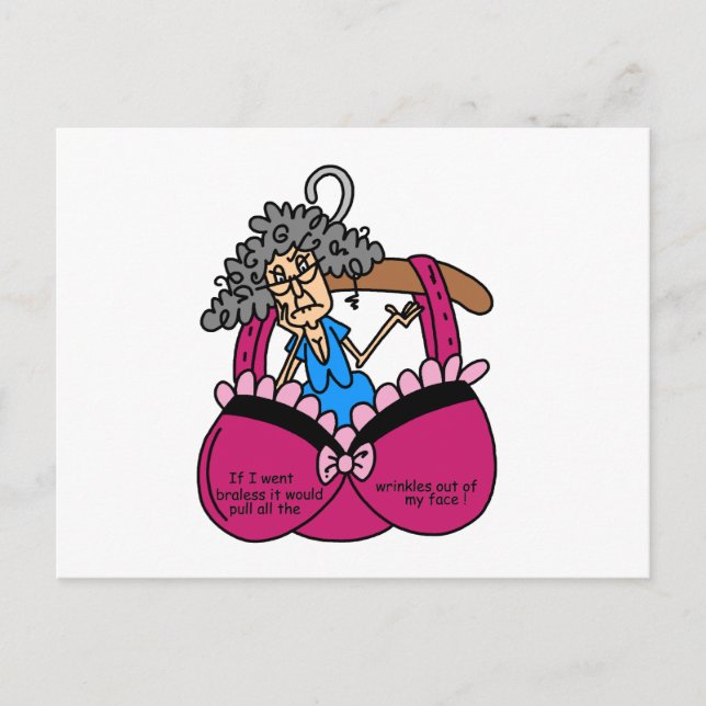Cartão Postal Sutiãs e humor dos enrugamentos (Frente)