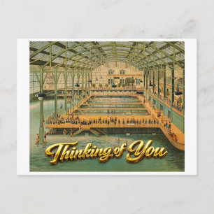 Cartão Postal Sutro Baths São Francisco Pensando em Você 1885