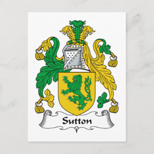 Cartão Postal Sutton Family Crest