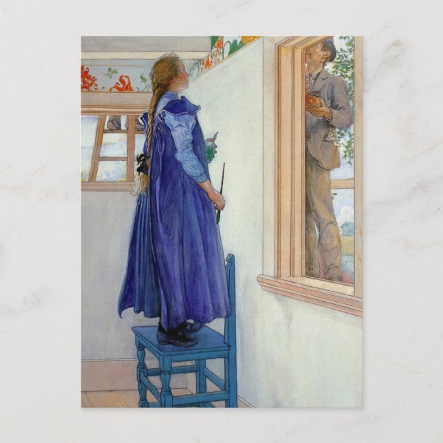 Cartão Postal Suzanne Decorative Painting on Wall (Frente)