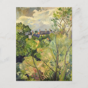 Cartão Postal Suzanne Valadon - Vista da minha janela em Genets