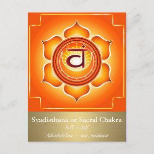 Cartão postal Svadisthana ou Sacral Chakra