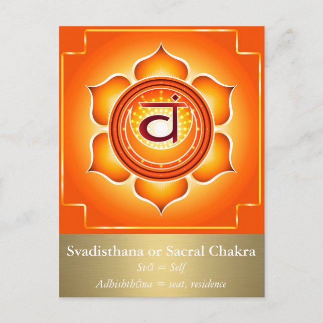 Cartão postal Svadisthana ou Sacral Chakra (Frente)