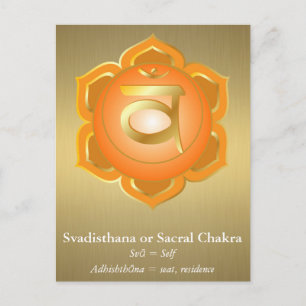 Cartão postal Svadisthana ou Sacral Chakra
