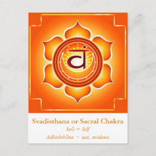 Cartão postal Svadisthana ou Sacral Chakra