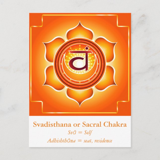 Cartão postal Svadisthana ou Sacral Chakra (Frente)