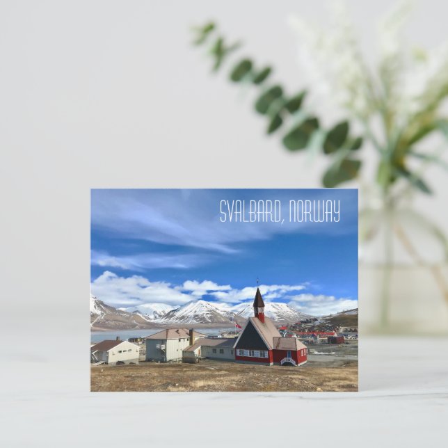 Cartão Postal Svalbard, Noruega (Em pé/Frente)