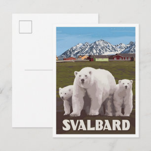 Cartão Postal Svalbard Noruega Viagens Antigas 