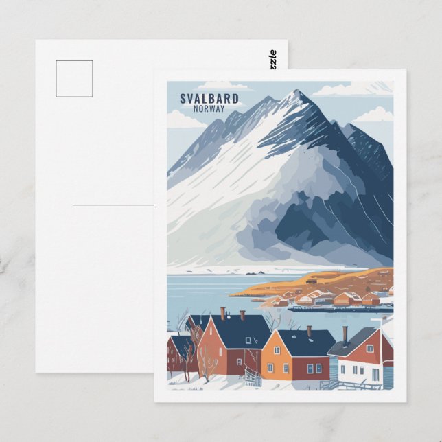 Cartão Postal Svalbard Norway Familiar Viagem Place (Frente/Verso)