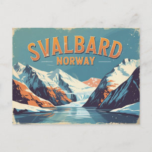 Cartão Postal Svalbard Retro Congelado