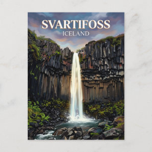 Cartão Postal Svartifoss Islândia