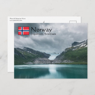 Cartão Postal Svartisen Glacier Noruega