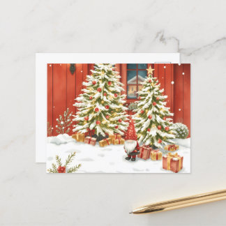 Cartão Postal Svensk tomte. Jul kort