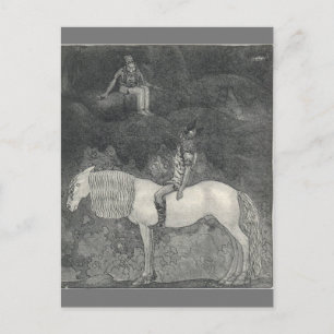 Cartão Postal Svipdag fala com Thokk de John Bauer