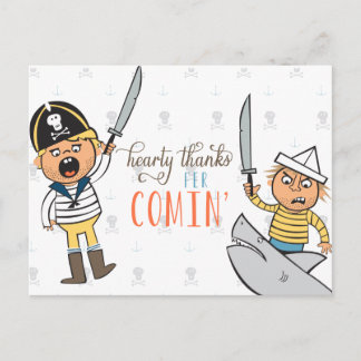 Cartão Postal Swashbuckler Obrigado Cartão-Postal