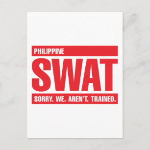Cartão Postal SWAT filipino - Vermelho