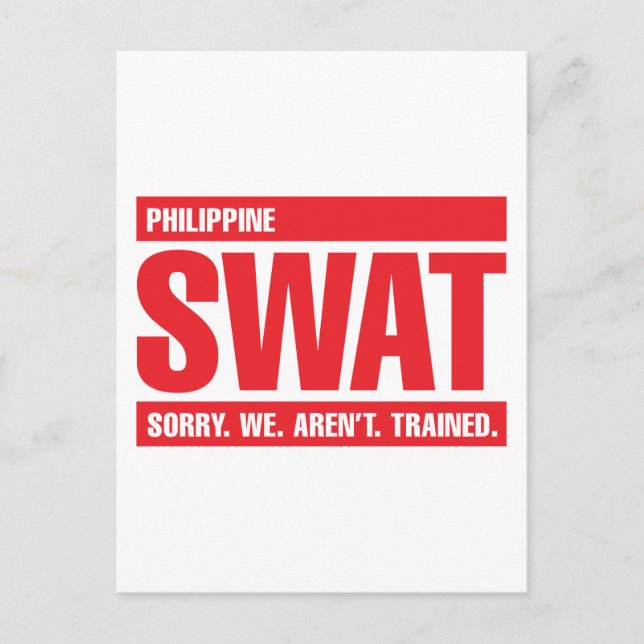 Cartão Postal SWAT filipino - Vermelho (Frente)