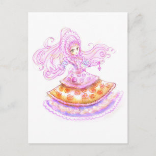 Cartão Postal Sweet Gothic Lolita Estilo Japonês Harajuku Manga