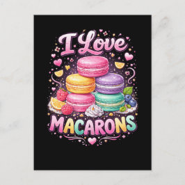 Cartão Postal Sweet Love Macarons