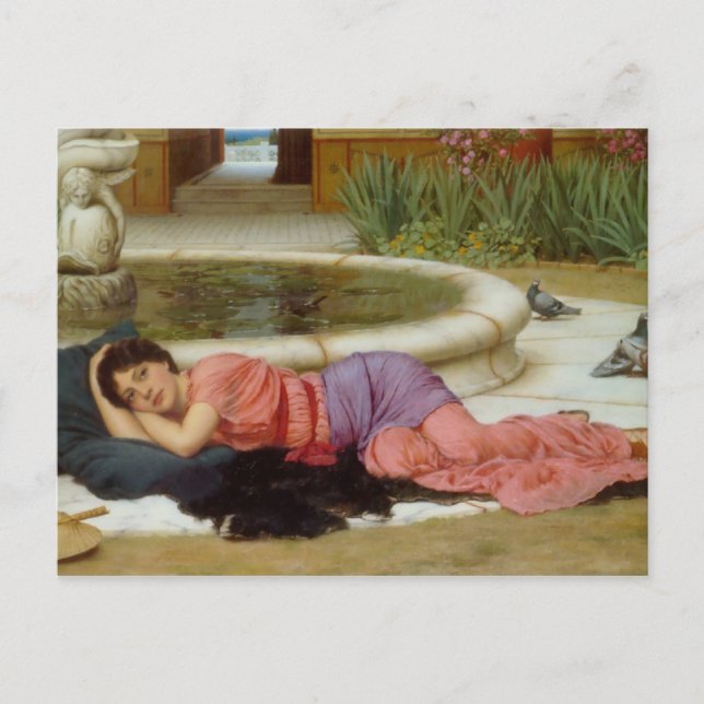 Cartão Postal Sweet Nothing (Dolce Far Niente) John Godward (Frente)