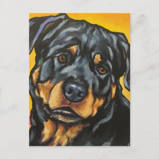 Cartão Postal Sweet Rottweiler