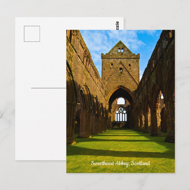 Cartão Postal Sweetheart Abbey, Scotland Postcard (Frente/Verso)
