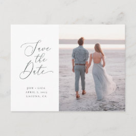 Cartão Postal Swept Letters Save The Date