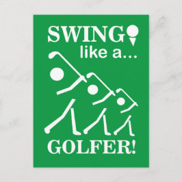 Cartão Postal Swing Como Um Golfe De Golfe