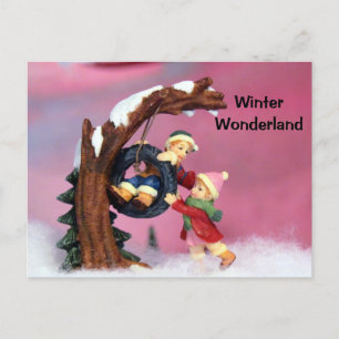 Cartão Postal Swing em Árvore Infantil Wonderland