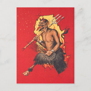Cartão Postal Switch Krampus Pitchfork