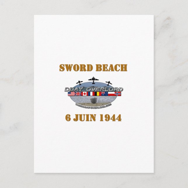 Cartão Postal Sword Beach 1944 (Frente)