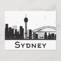 Sydney, Austrália | Black & White City Skyline
