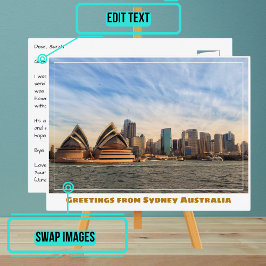 Cartão Postal Sydney Austrália com Ópera da Água