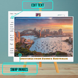 Cartão Postal Sydney Austrália com Wide Harbor