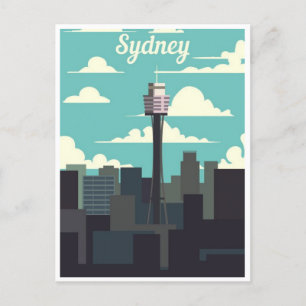 Cartão Postal Sydney Austrália Viagem Art Vintage