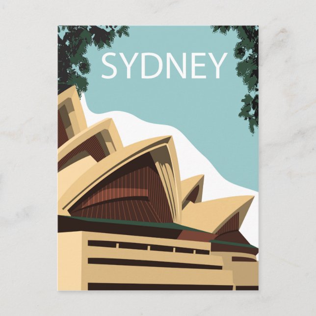 Cartão Postal Sydney, Casa da Ópera, Austrália (Frente)