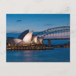 Cartão Postal Sydney cityscape à noite, Austrália