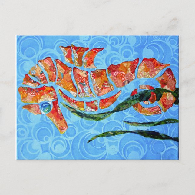 Cartão Postal Sydney - colagem de cavalos-marinhos (Frente)