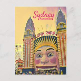 Cartão Postal Sydney Luna Park — parque de diversão viagem de ar