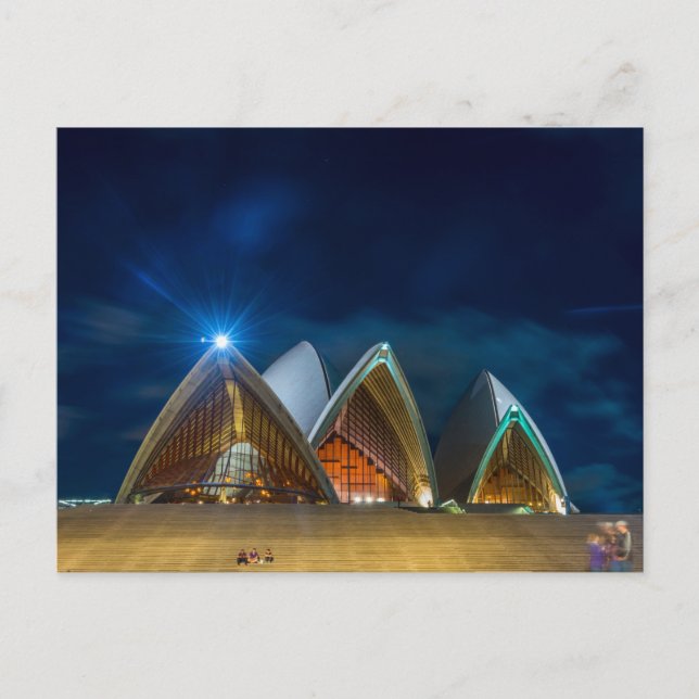 Cartão Postal Sydney Opera à noite (Frente)