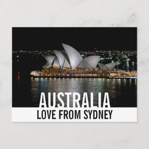 Cartão Postal Sydney Opera House por Night Love da Austrália