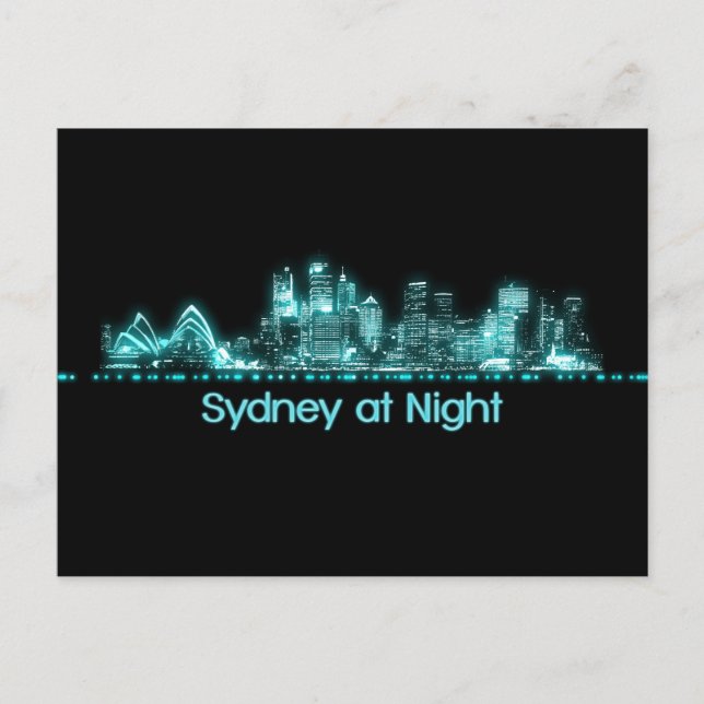 Cartão Postal Sydney Skyline (Frente)