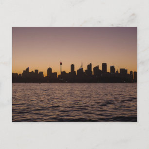 Cartão Postal Sydney Skyline ao anoitecer - Cartão-postal