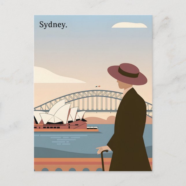Cartão Postal Sydney vintage (Frente)