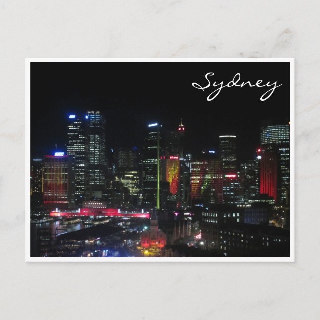 Cartão Postal sydney vivid red (Frente)